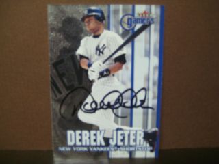 Derek Jeter York Yankees Autographed Signed 2000 Fleer " Gamers " Card W/co