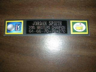 Jordan Spieth (golf) Nameplate For Autographed Ball Display/flag/photo