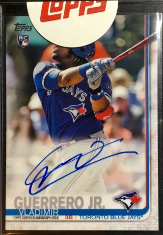 2019 Topps Series 1 Vladimir Guerrero Jr Auto Rc Mystery Redemption A