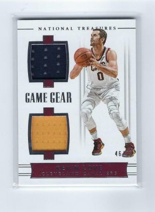 Kevin Love 2017 - 18 National Treasures Dual Jersey Relic 99