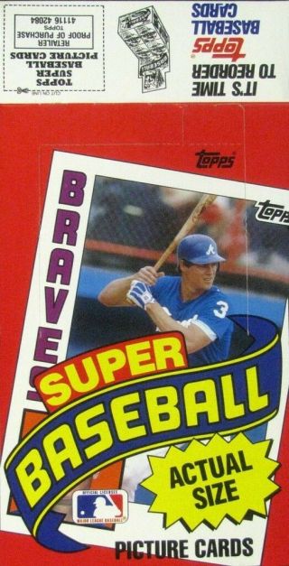 1984 Topps Baseball - Empty Display Box - Featuring Dale Murphy On The Box