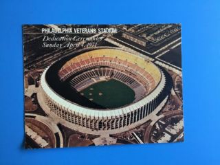 April 4,  1971 Philadelphia Veterans Stadium Dedication Program (phillies/eagles)