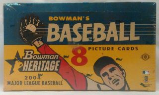 2004 Bowman Heritage Mlb Baseball Trading Cards Factory Hobby Box