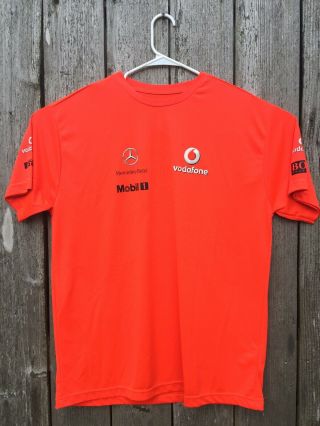 Hugo Boss Vodafone Mclaren Mercedes Formula 1 Shirt Orange Men’s Size Xl