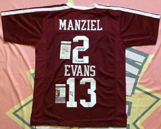 Mike Evans Johnny Manziel Autographed Signed Jersey Texas A&m Aggies Jsa