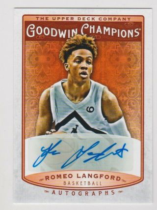 2019 Ud Goodwin Champions Autographs Auto - Basketball - Romeo Langford
