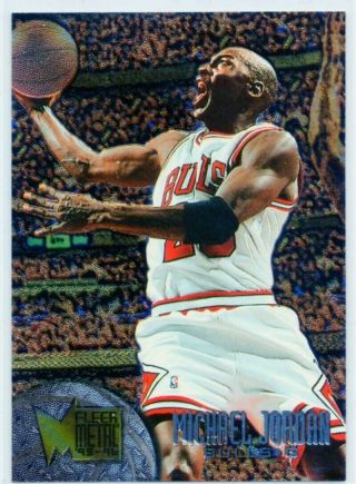 Michael Jordan 1995 - 96 Fleer Metal 13 Holographic Foil Chicago Bulls Sp