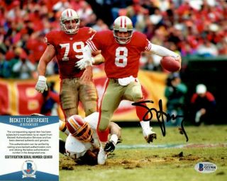 Steve Young Signed Autograph 8x10 Photo Picture Bsa Beckett San Francisco 49ers
