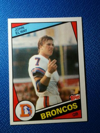 John Elway 1984 Topps Football Rc Rookie 63 - Denver Broncos Hof