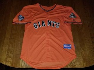 Authentic Majestic Sz 52 San Francisco Giants Buster Posey Cool Base Jersey Euc