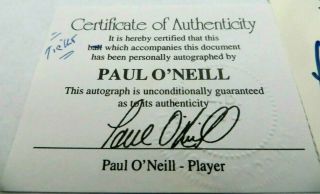 1999 World Series Ticket Stub Signed by - Yankee Great - PAUL O ' NEIL & WS Pin - 2