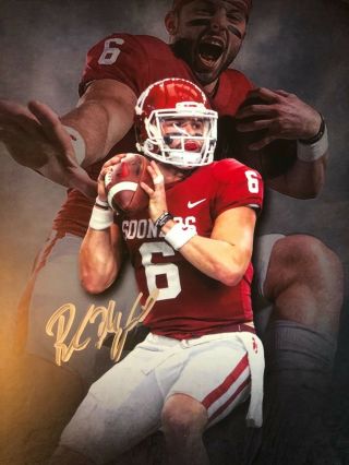 Baker Mayfield Signed 8x10 Cleveland Browns Oklahoma Sooners Heisman.  Reprint