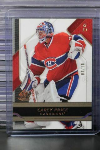 2008 - 09 Sp Game Carey Price Gold Parallel 04/10 Canadiens Bb