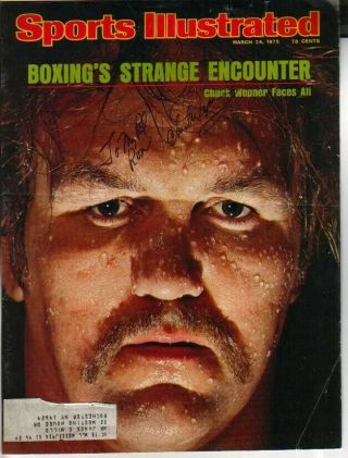 Chuck Wepner Autographed Sports Illustrated Cover Boxing Great To Ron