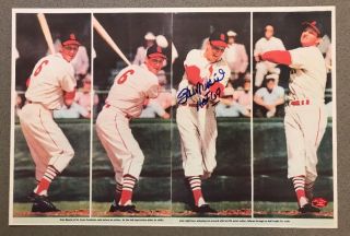 Stan Musial Autograph Cardinals Signed " 4 Swings " Auto Hof 69 Inscribed Stm