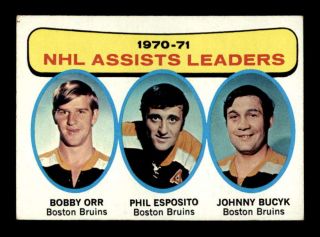 1971 Topps 2 Bobby Orr/phil Esposito/johnny Bucyk Ll Vgex X1616956