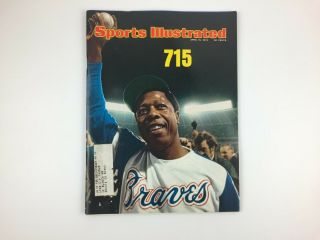 Vtg Sports Illustrated - Hank Aaron 715 Home Runs - 4/15/1974