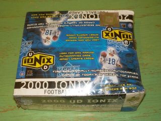 2000 Upper Deck Ionix Football Factory Hobby Box W/ 24 Packs Per Box