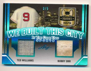 Ted Williams / Orr 2019 Leaf Itg In The Game We Built This City Patch /5 Boston