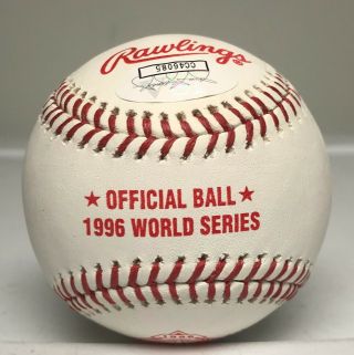 Tino Martinez Signed 1996 World Series Baseball Autographed JSA NY Yankees 2