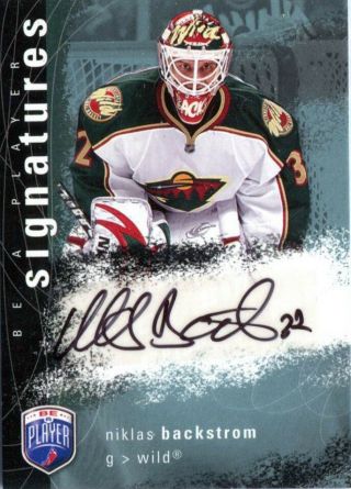 Niklas Backstrom 2007 - 08 Be A Player Signature Certified Autograph