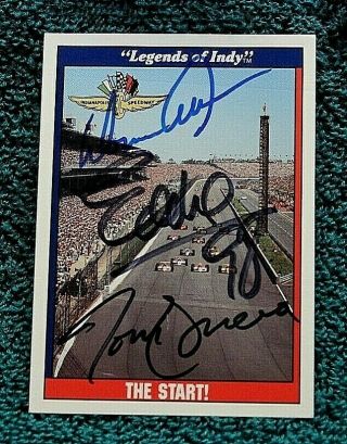 Legends Of Indy 500 Trading Card Autographed Hand Signed Sneva Cheever Allison