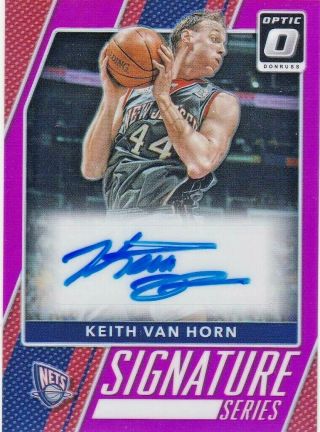 Keith Van Horn Jersey Nets 2017 - 18 Donruss Optic Nba Pink Prizms Auto /25