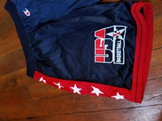 Vintage 90 ' S CHAMPION x USA Olympic Team Basketball Shorts Size L 36 - 38 Classics 5