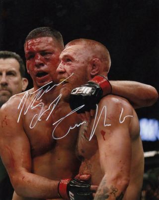 Nate Diaz & Conor Mcgregor Ufc,  Notorious Signed Autograph 8x10 Photo