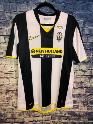 Nike Fit Dry Black/white Stripe Juventus Soccer Jersey Size Large
