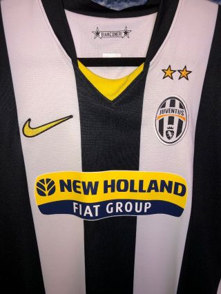 Nike Fit Dry Black/White Stripe Juventus Soccer Jersey Size Large 3