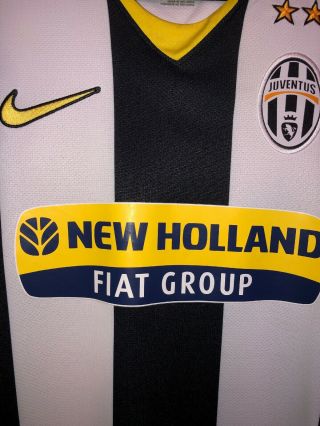 Nike Fit Dry Black/White Stripe Juventus Soccer Jersey Size Large 4