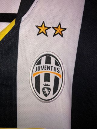 Nike Fit Dry Black/White Stripe Juventus Soccer Jersey Size Large 5