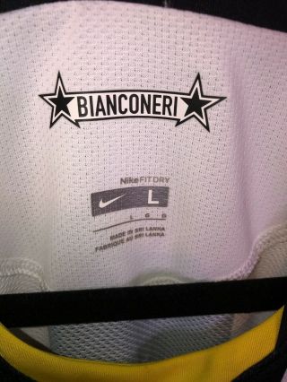 Nike Fit Dry Black/White Stripe Juventus Soccer Jersey Size Large 6