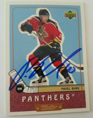Pavel Bure Florida Panthers Nhl Signed Auto Hockey Card 1999 Upper Deck 35