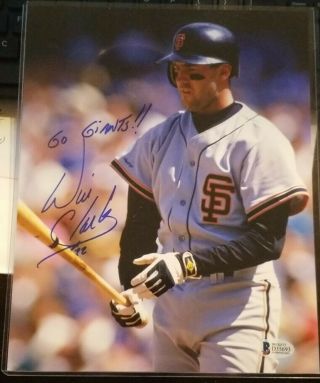 Will Clark Signed Autographed 8x10 Photo San Francisco Giants Legend Beckett