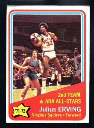 Dr.  J Julius Erving All Star Squires 1972 - 73 Topps 255 Good