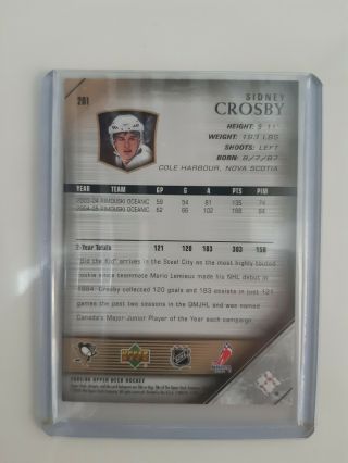 YOUNG GUNS Sidney Crosby Rookie Card 201 in 2