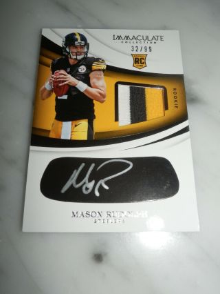 Mason Rudolph 2018 Panini Immaculate Rpa Auto Autograph Rookie Rc Steelers /99