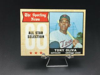 1968 Topps Baseball Tony Oliva All Star Ex - Mt/nm 371 Minnesota Twins