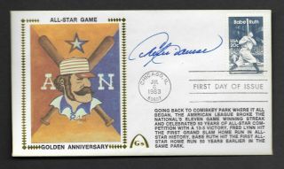 Andre Dawson 1983 All Star Signed Gateway Stamp Envelope Chicago Fdi Postmark