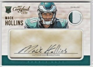 Mack Hollins Eagles Unc 2017 Certified Cuts Rpa Rookie Patch Auto Rc 001/299 1/1