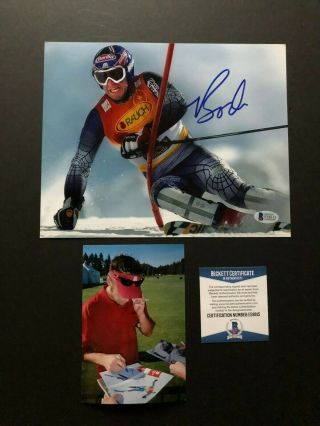 Bode Miller Hot Signed Autographed Usa Olympic Skiing 8x10 Photo Beckett Bas