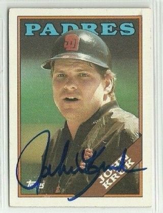 John Kruk 1988 Topps Signed Autographed Card San Diego Padres