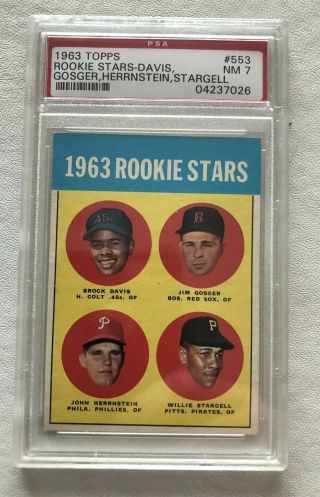1963 Topps Willie Stargell 553 Baseball Card Psa 7