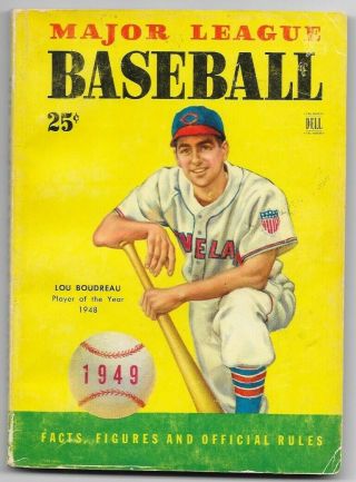 1949 Dell Major League Baseball Facts,  Figures And Official Rules - Lou Boudreau