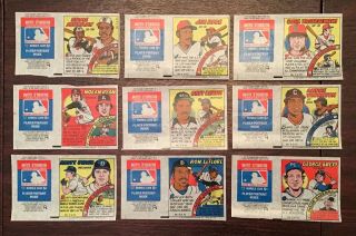 1979 Topps Baseball Bubble Gum Wrapper Complete Set Of 33 -