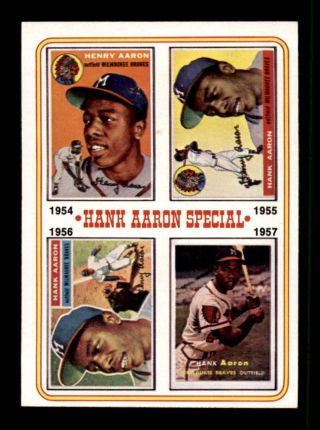 1974 Topps 2 Hank Aaron Special 54 - 57 Exmt,  X1606501