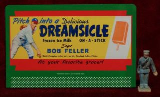 Dreamsicle - Bob Feller 92_o/s Scale Tinplate Billboard