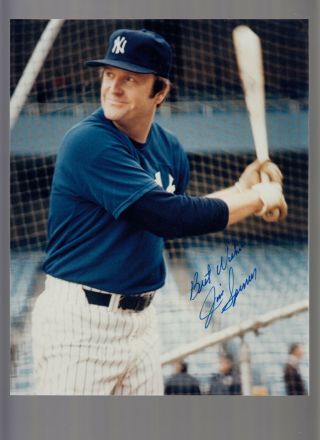 Jim Spencer Signed Autographed Ny Yankees Color 8x10 Photo - 100 Guaranteed